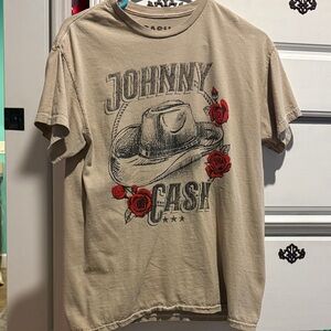 Ash Tan Johnny Cash Graphic Tee